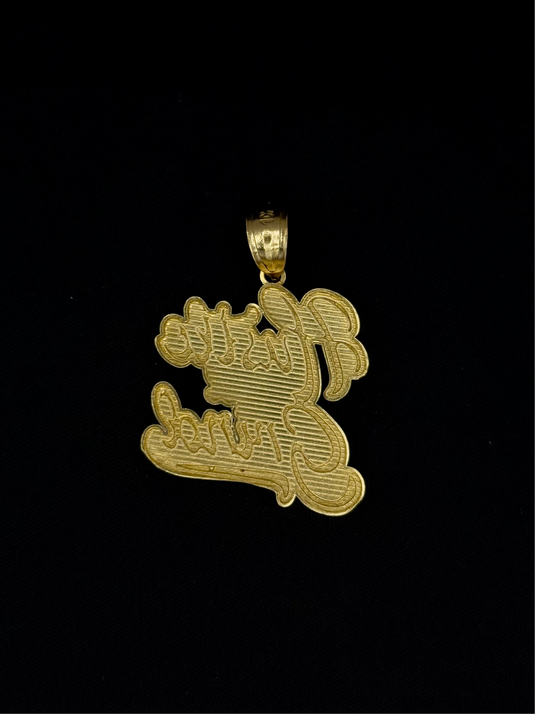 10K GOLD HUSTLE AND GRIND 3D PENDANT