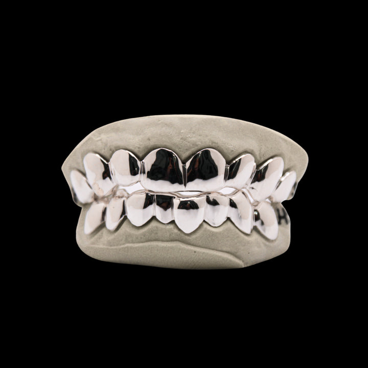 Solid .925 Sterling Silver Deep Cut Grillz 8 Set