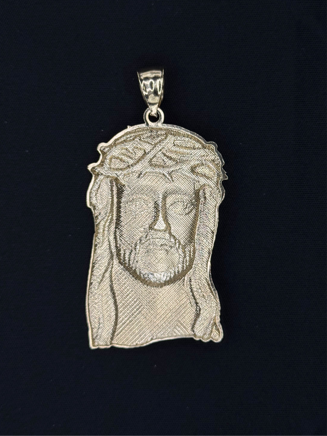 10K GOLD JESUS HEAD 3D PENDANT