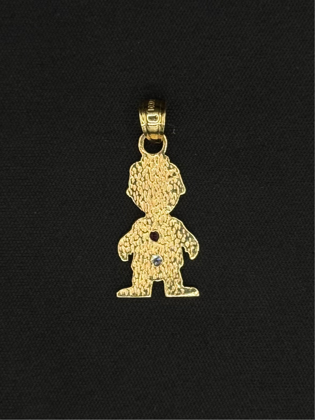 10K GOLD BOY CHILD BIRTH STONE PENDANT