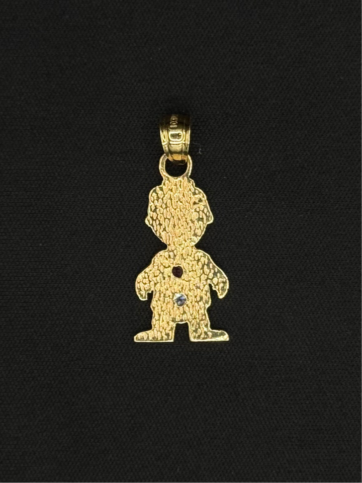 10K GOLD BOY CHILD BIRTH STONE PENDANT