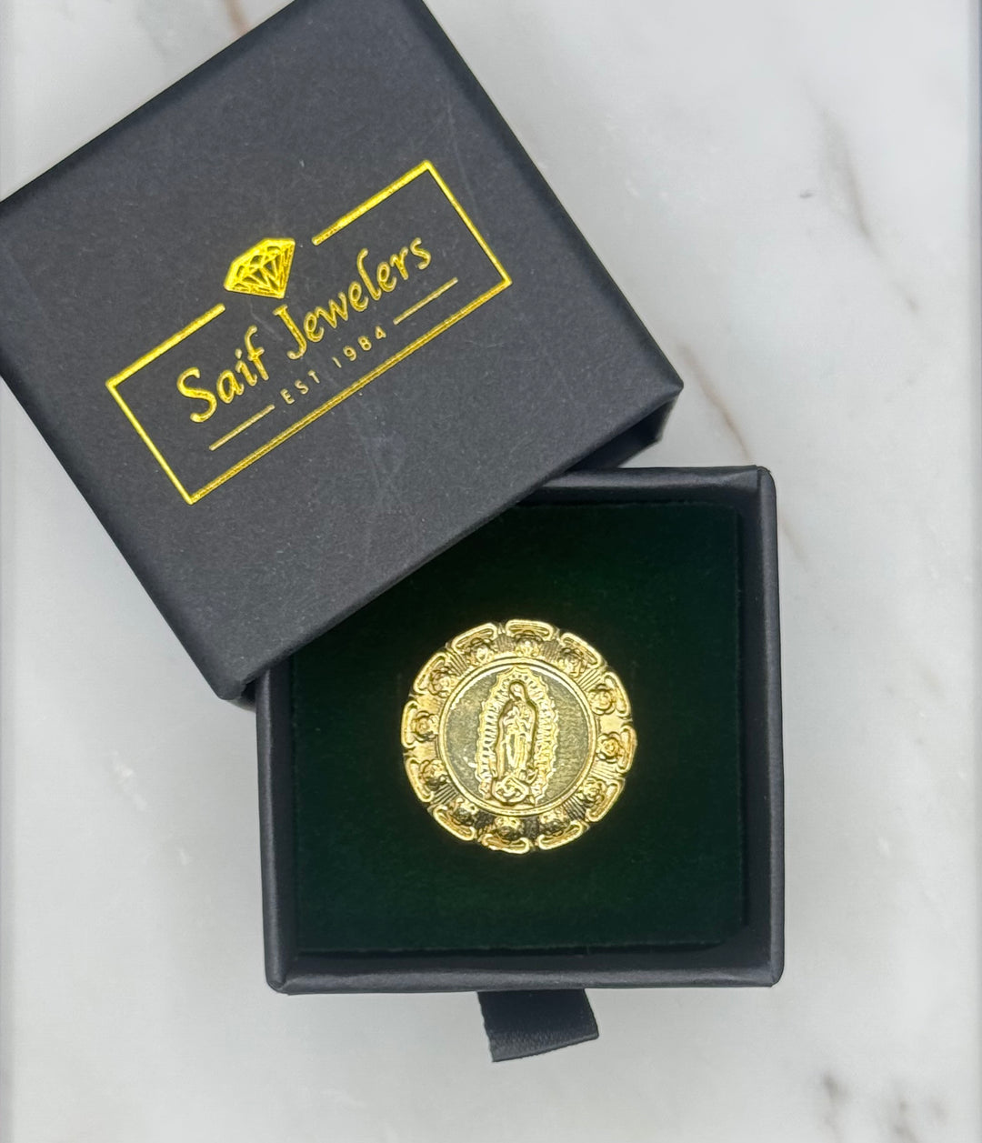 10K GOLD VIRGIN MARY RING