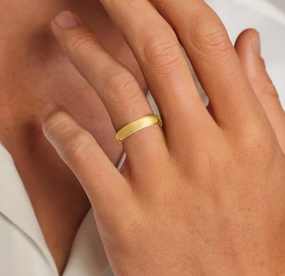 GOLD WEDDING BAND 4MM