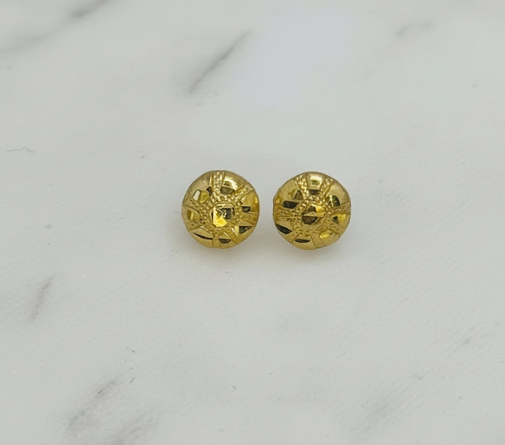 10K GOLD TURTLE NUGGET EARRINGS