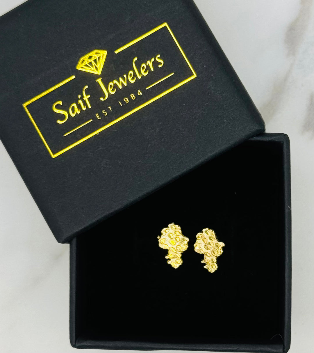 10K GOLD NUGGET EARRINGS