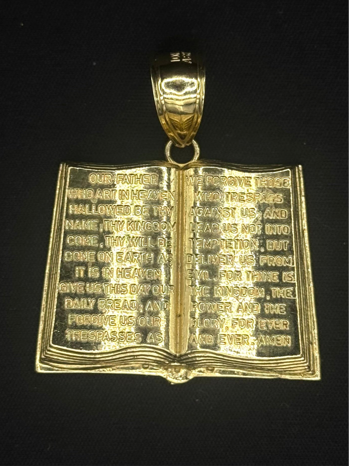10K GOLD BIBLE 3D PENDANT