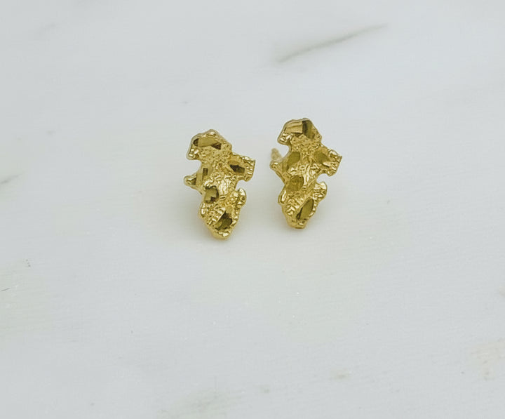 10K GOLD NUGGET EARRING