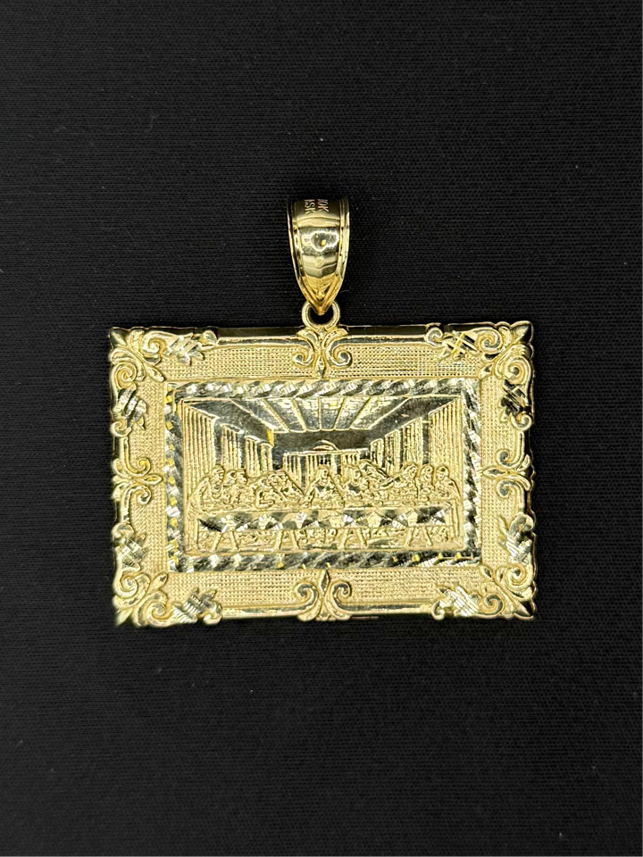 10K GOLD LAST SUPPER 3D PENDANT