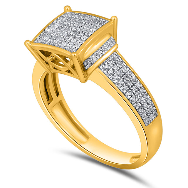 CLOSEOUT 10KT 0.28-0.33CT D-LADIES MICROPAVE RING
