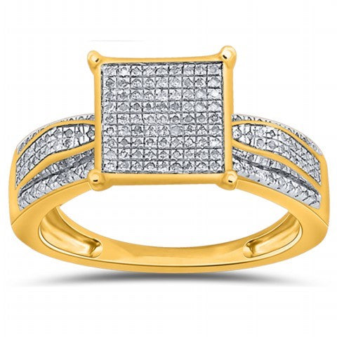 CLOSEOUT 10KT 0.22-0.28CT D-LADIES MICROPAVE RING