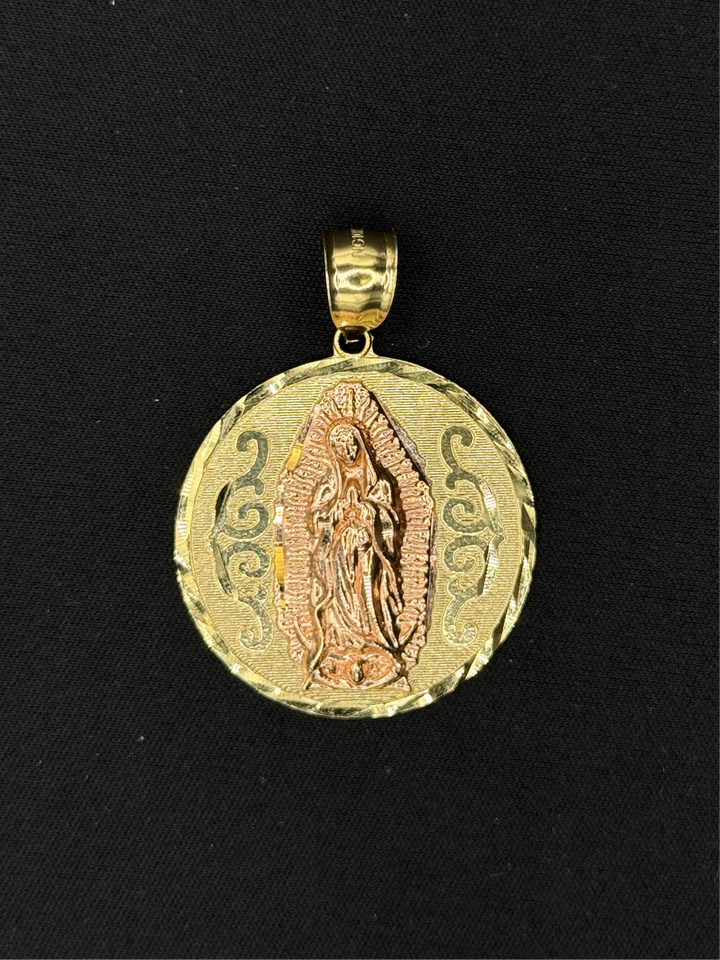 10K GOLD VIRGIN MARY 3D PENDANT