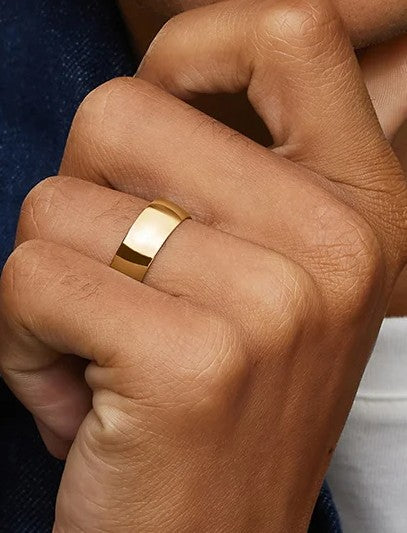 GOLD WEDDING BAND 7MM