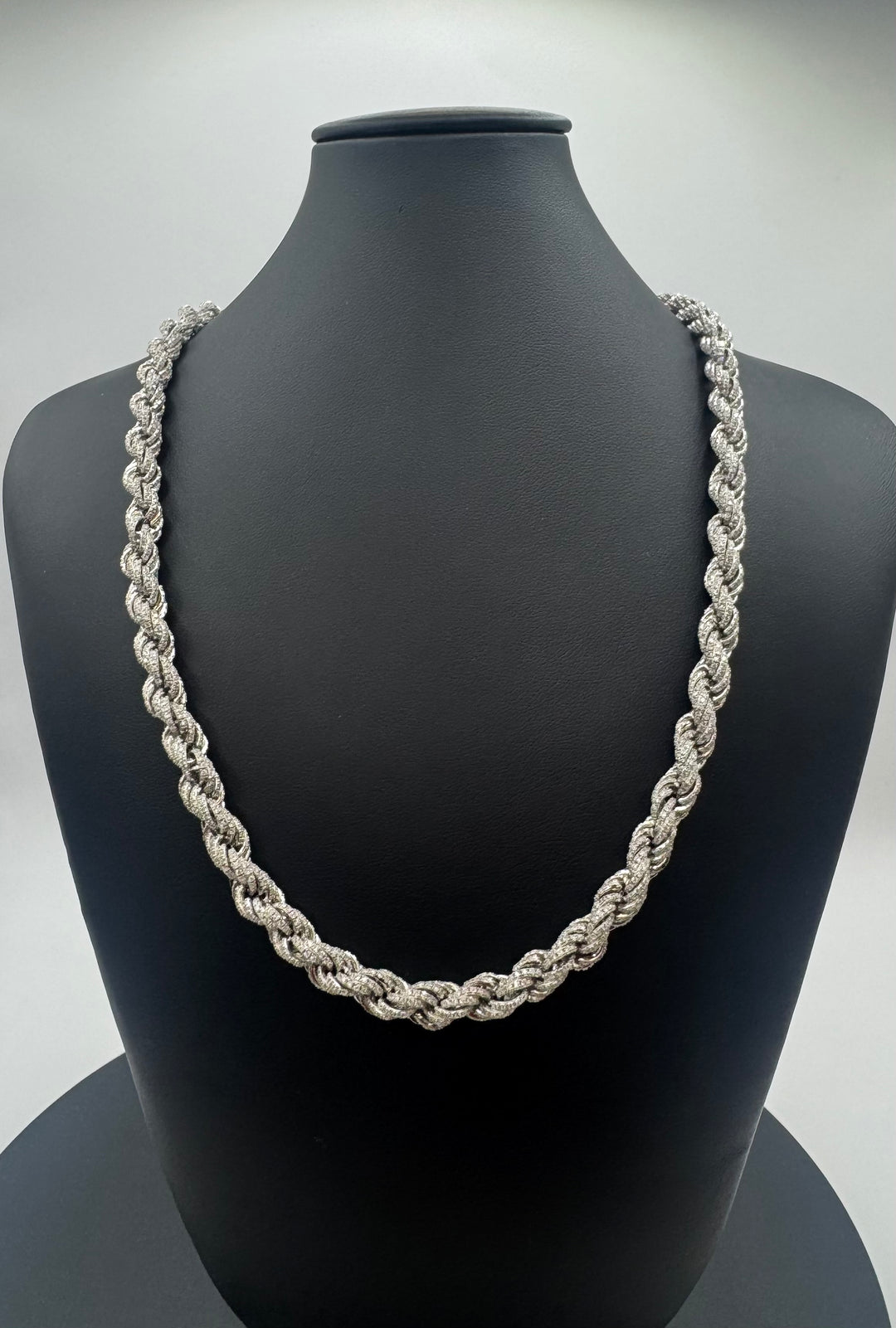 925 SILVER MOISSANITE ROPE NECKLACE