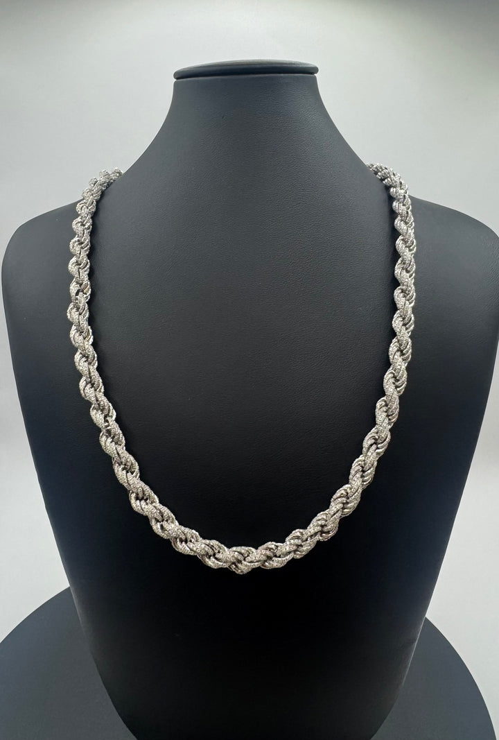 925 SILVER MOISSANITE ROPE NECKLACE