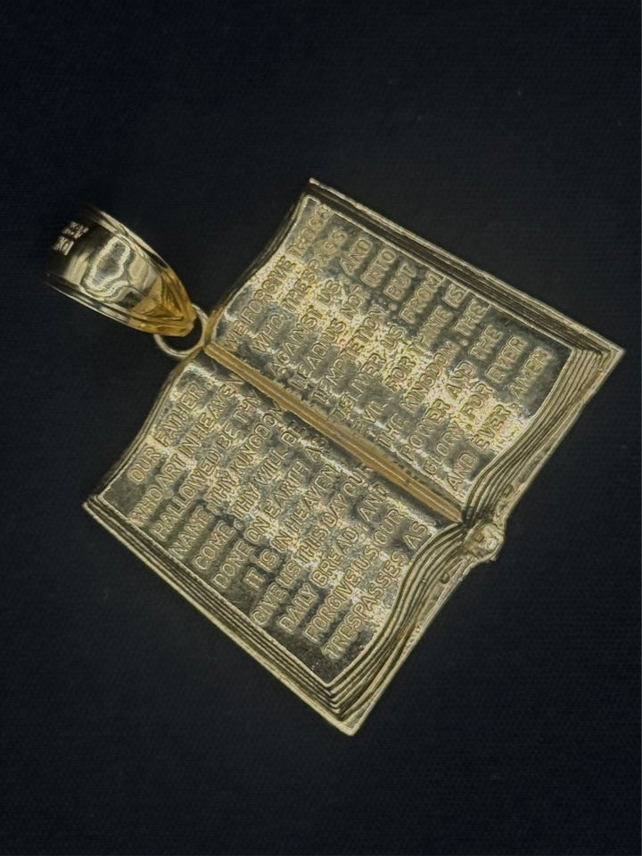 10K GOLD BIBLE 3D PENDANT