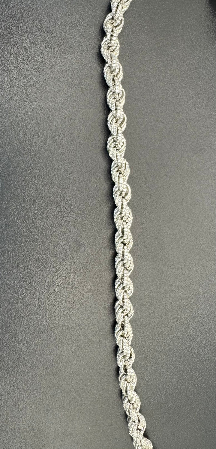 925 SILVER MOISSANITE ROPE NECKLACE