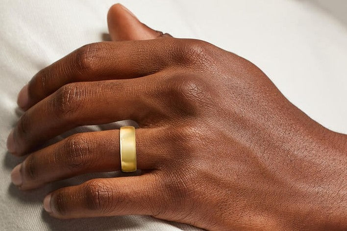 GOLD WEDDING BAND 8MM