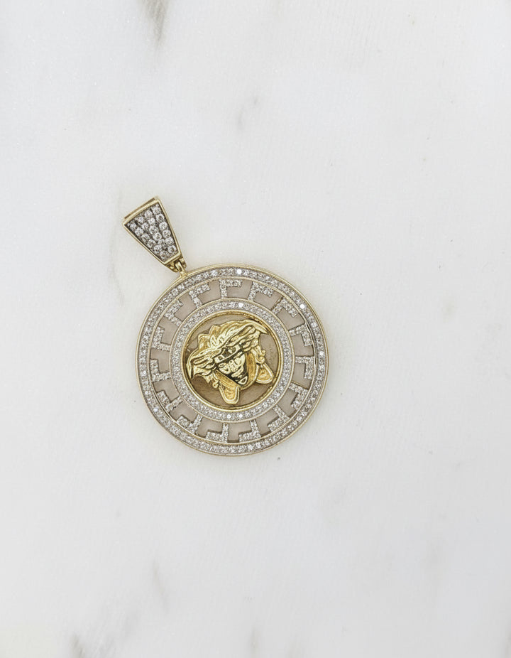 10K GOLD WITH DIAMOND VERSACE PENDANT