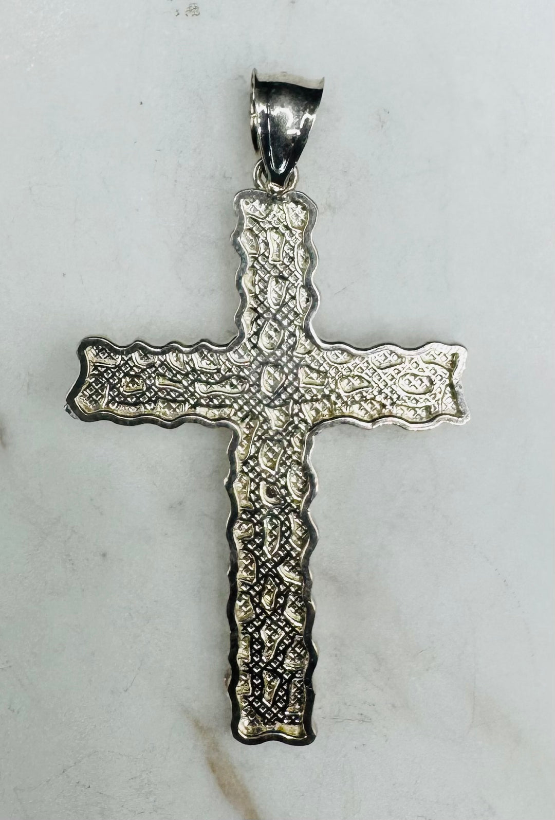 925 SILVER NUGGET CROSS PENDANT