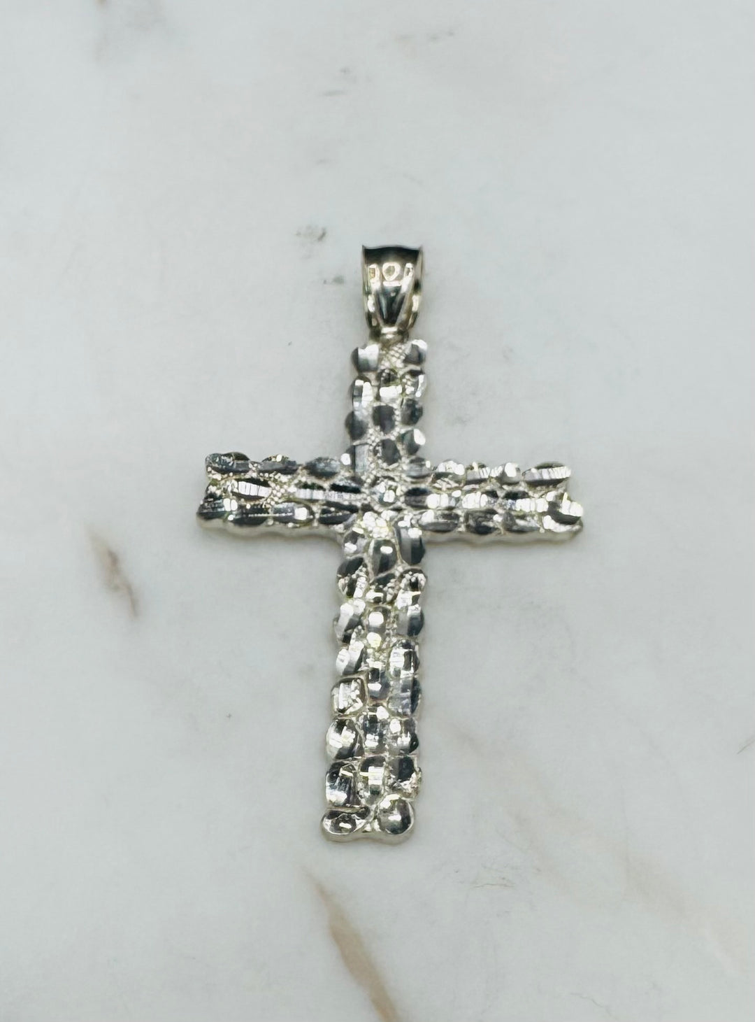 925 SILVER NUGGET CROSS PENDANT