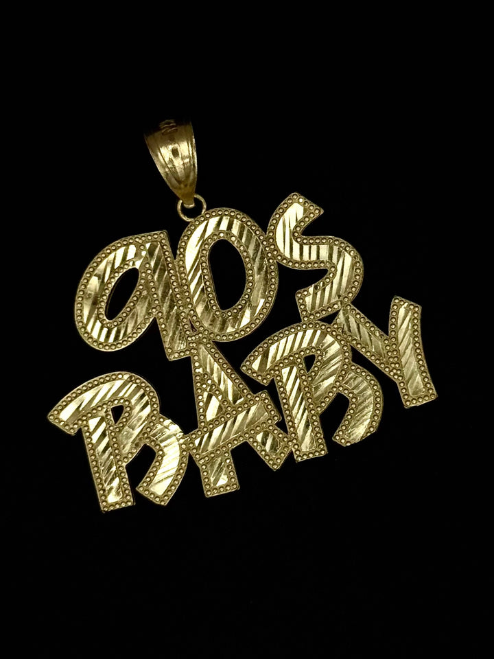 10K GOLD 90’s BABY 3D PENDANT