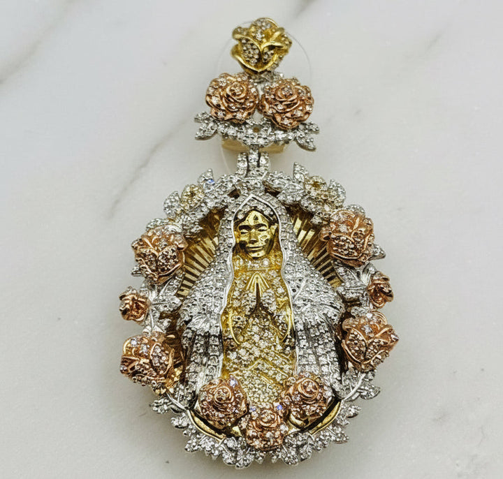 10K GOLD WITH DIAMOND VIRGIN MARRY PENDANT