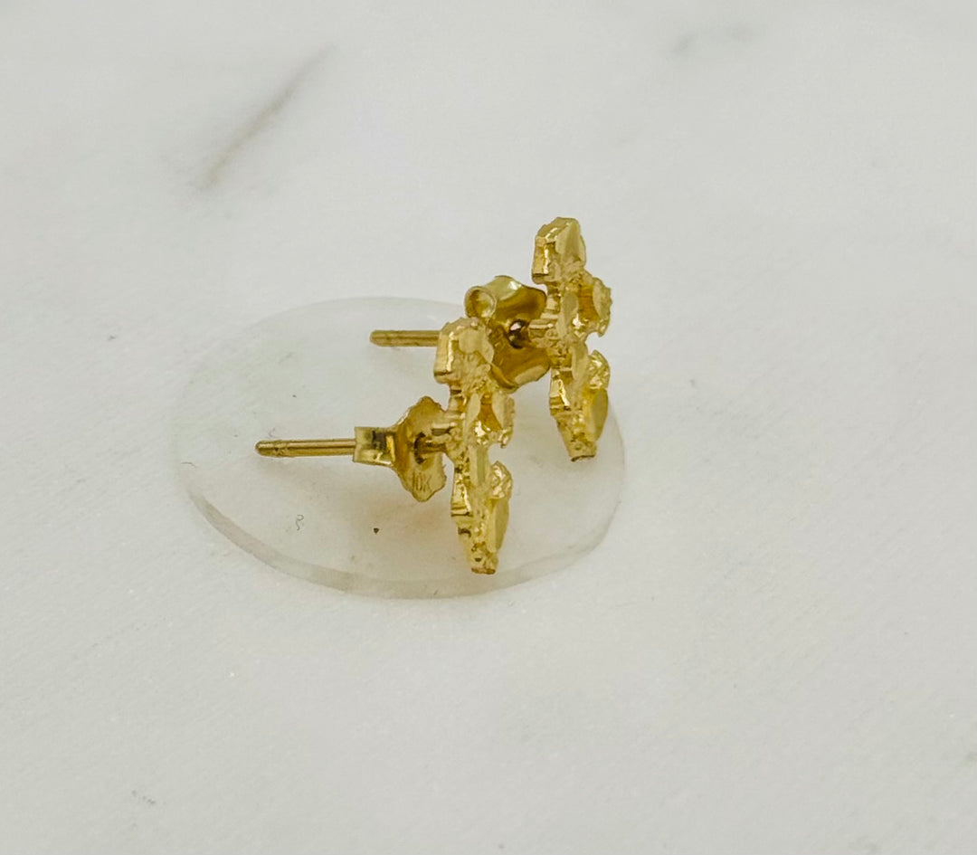 10K GOLD NUGGET EARRING