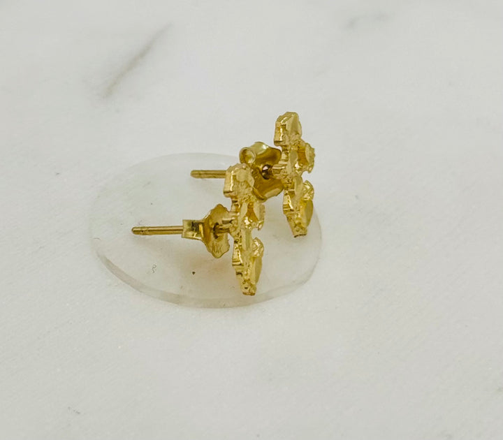 10K GOLD NUGGET EARRING