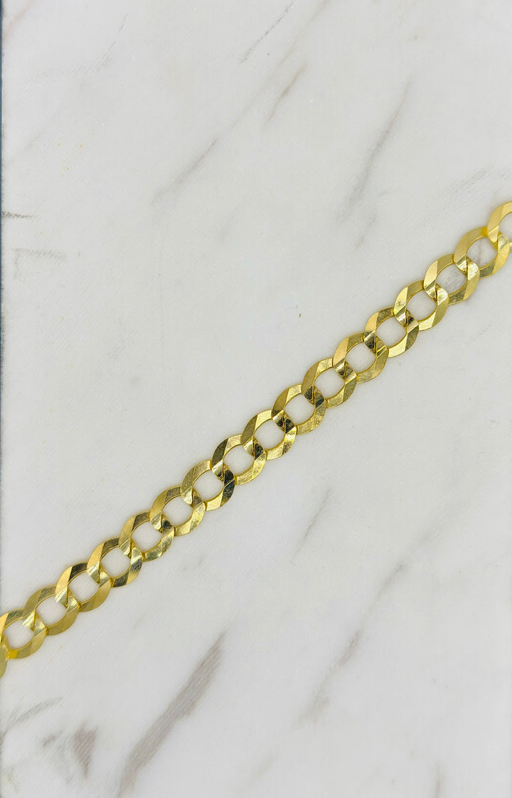 10K YELLOW ILD SOLID CUABN BRACELET