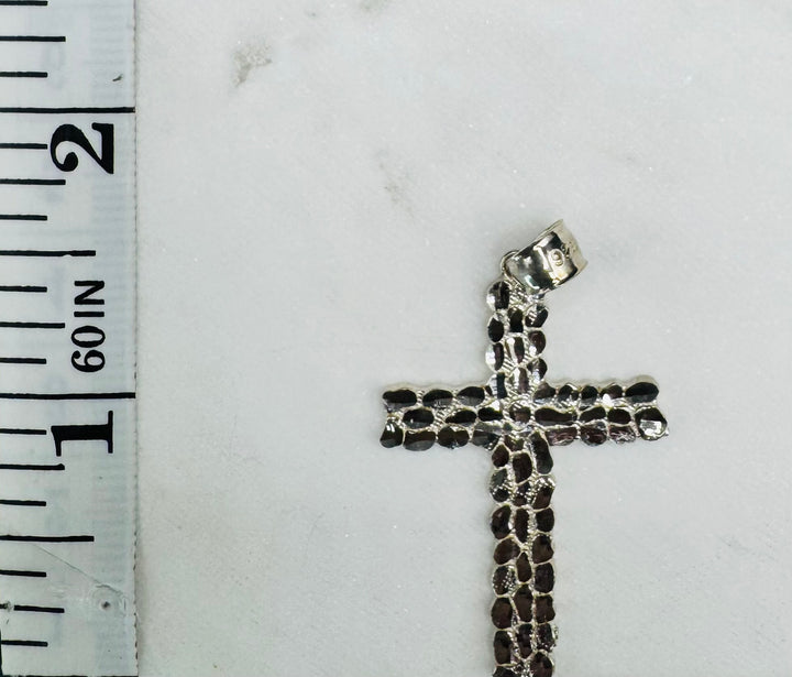 925 SILVER NUGGET CROSS PENDANT