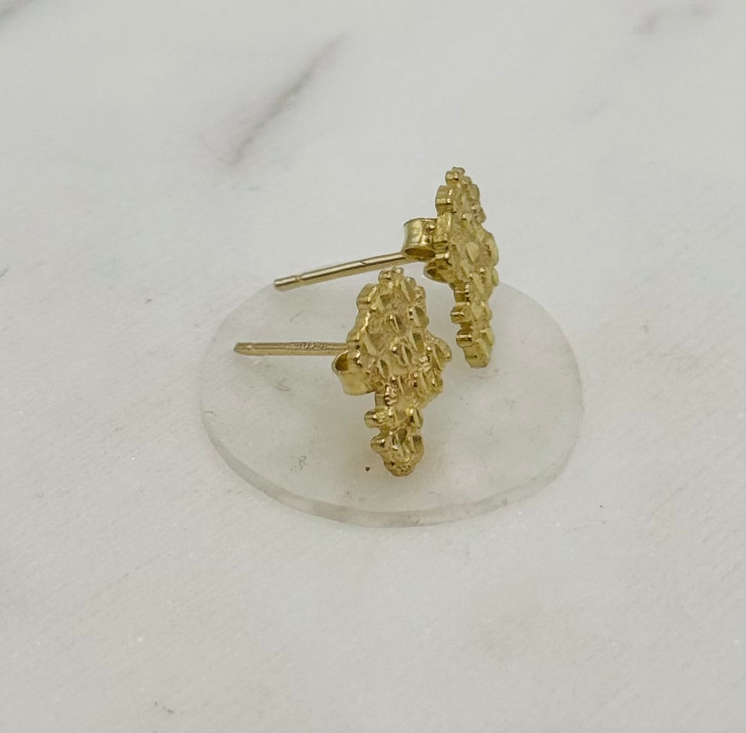 10K GOLD NUGGET EARRINGS