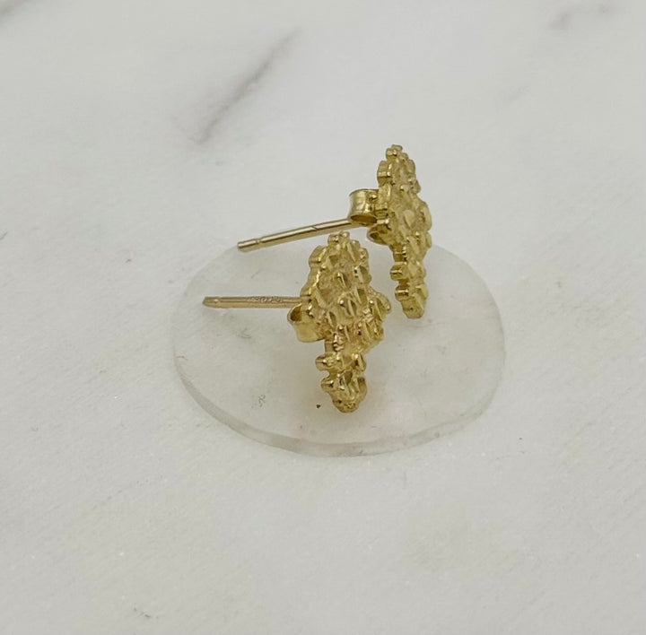 10K GOLD NUGGET EARRINGS