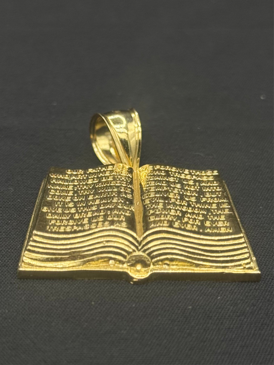 10K GOLD BIBLE 3D PENDANT