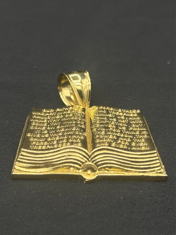 10K GOLD BIBLE 3D PENDANT