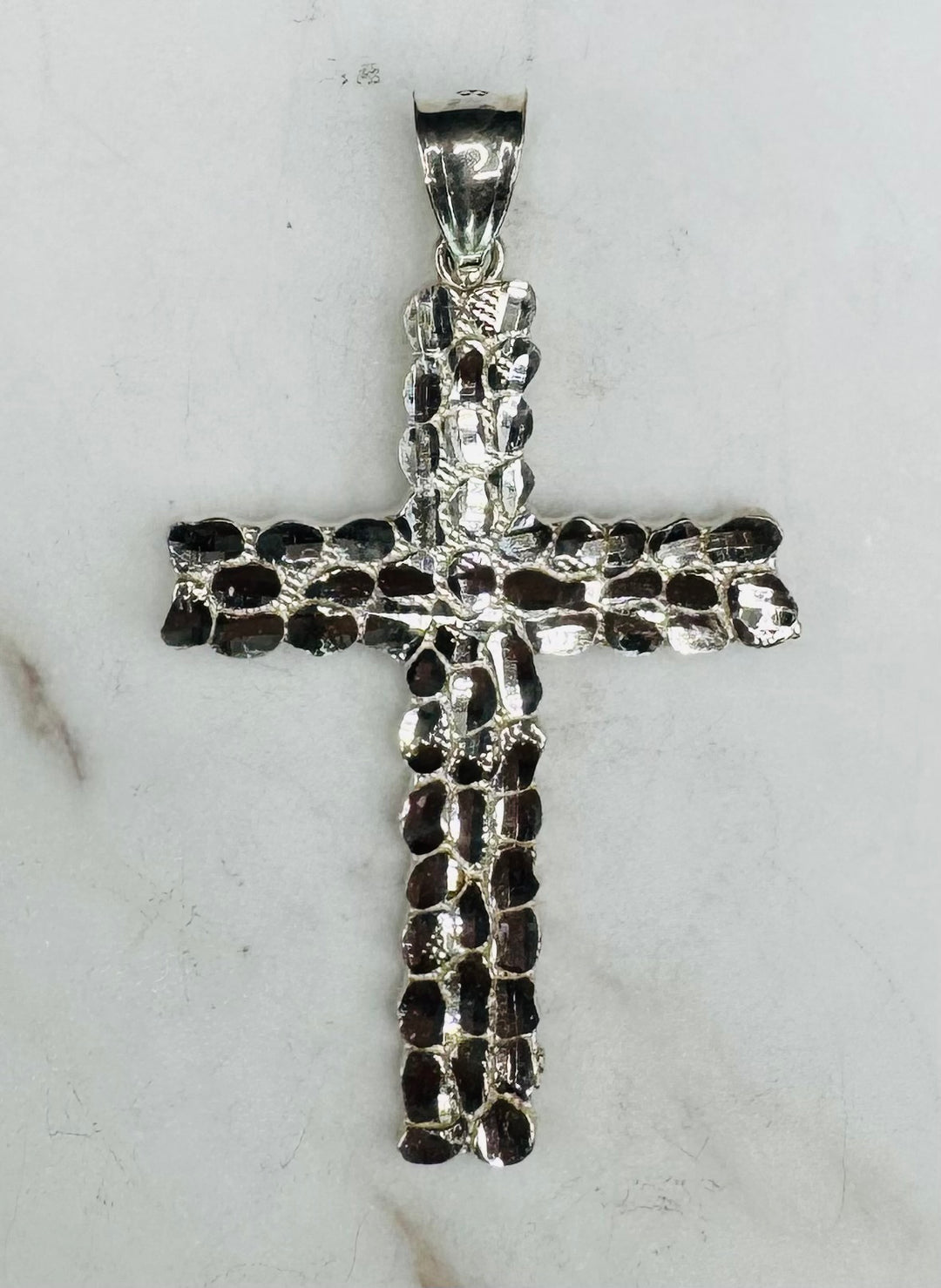 925 SILVER NUGGET CROSS PENDANT