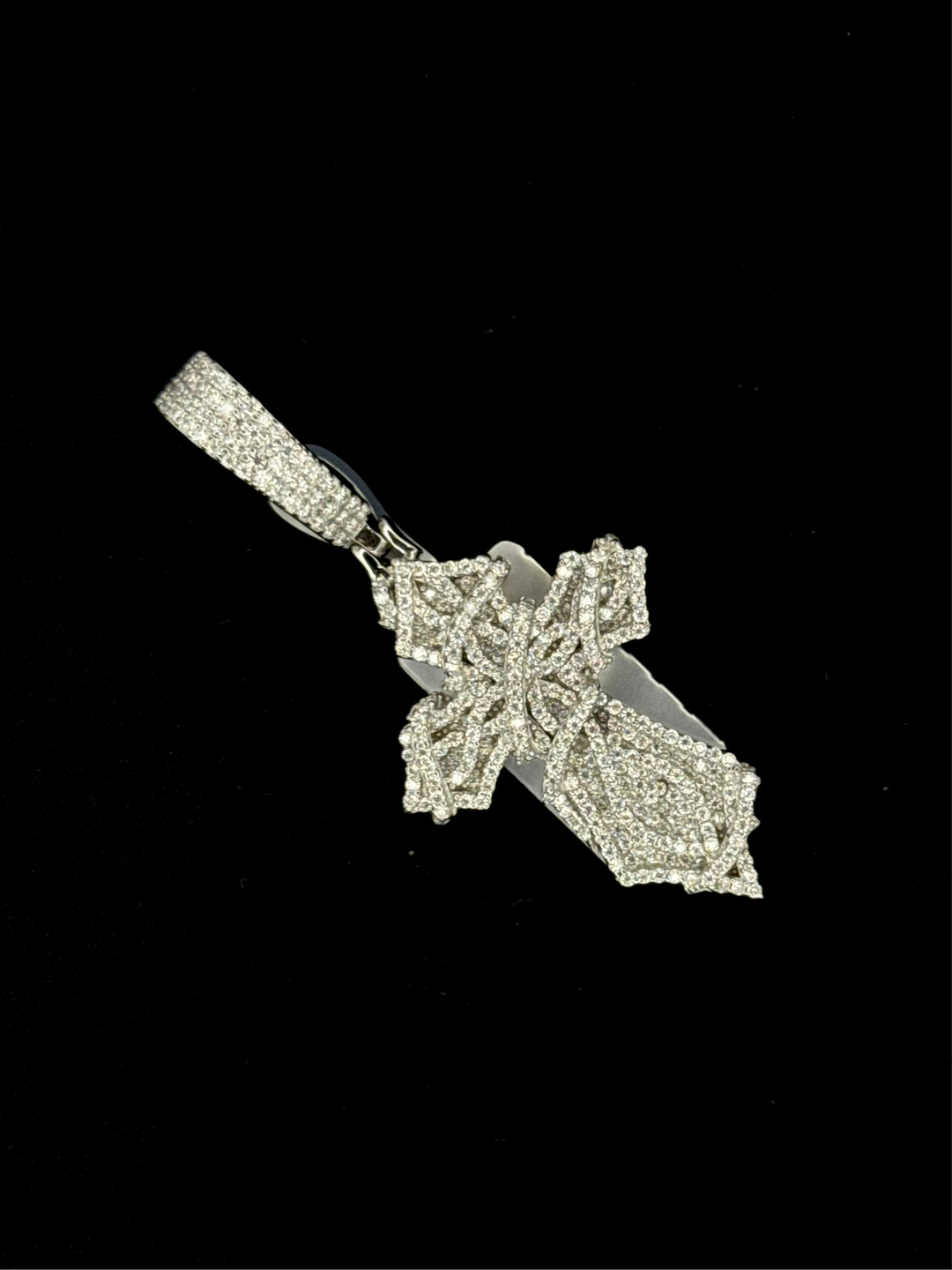 925 SILVER MOISSANITE FANCY CROSS PENDANT
