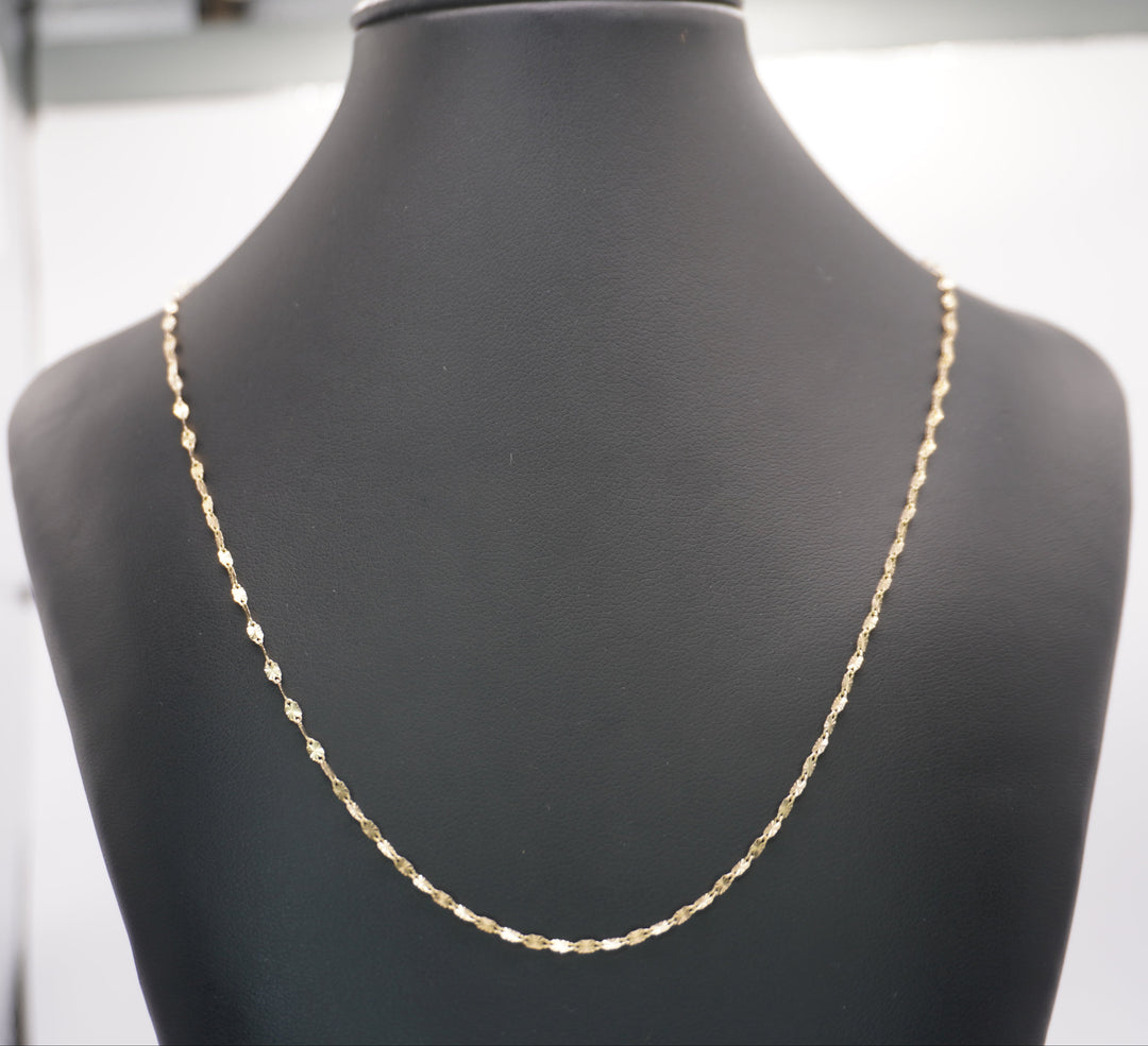 14K YELLOW GOLD MIRROR CHAIN