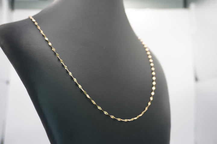 14K YELLOW GOLD MIRROR CHAIN