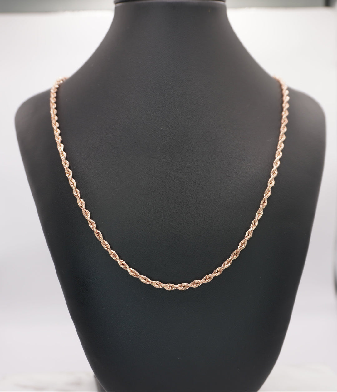 10K ROSE GOLD SOLID ROPE CHAIN