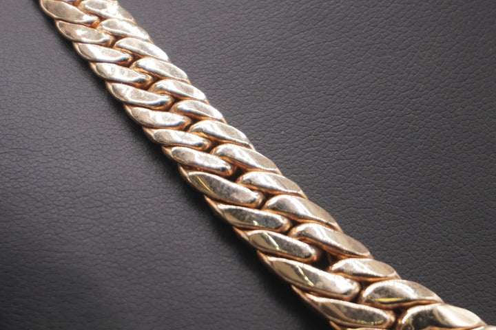 10K YELLOW GOLD DOUBLE CUBAN LINK NECKLACE