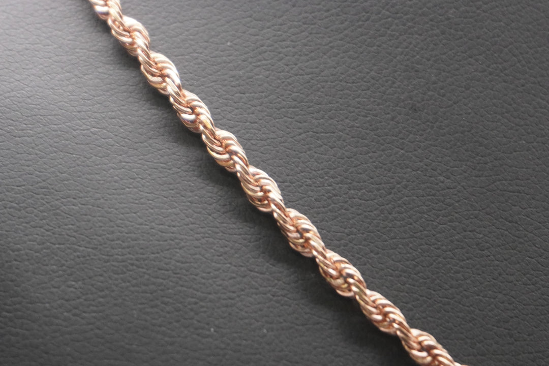 10K ROSE GOLD SOLID ROPE CHAIN