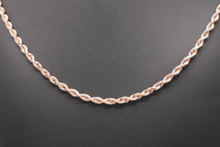 10K ROSE GOLD SOLID ROPE CHAIN