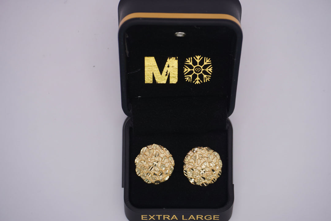 GOLD NUGGET TURTLE EARRINGS