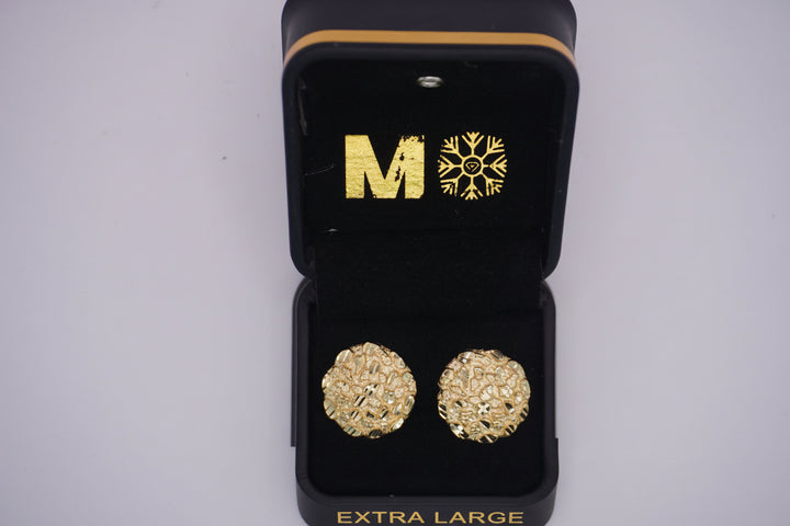 GOLD NUGGET TURTLE EARRINGS
