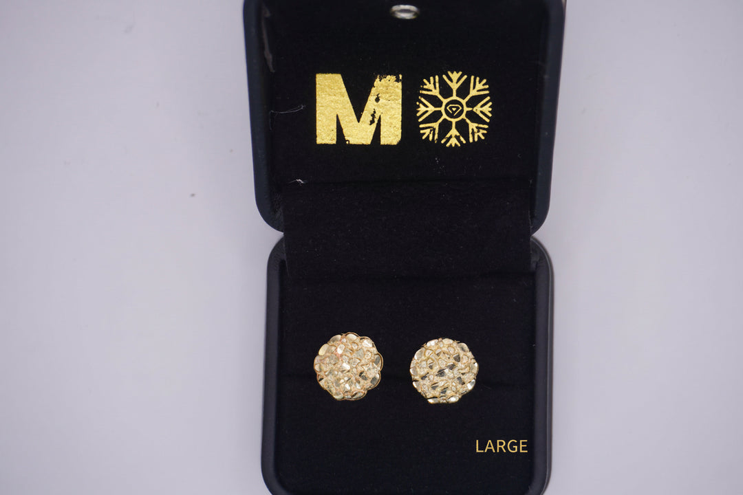 GOLD NUGGET TURTLE EARRINGS