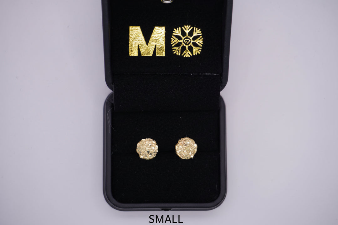GOLD NUGGET TURTLE EARRINGS