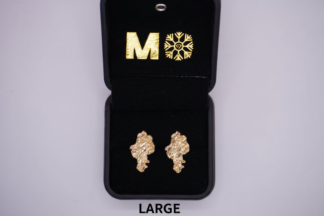 GOLD NUGGET EARRINGS