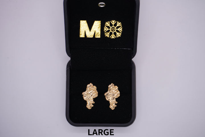 GOLD NUGGET EARRINGS