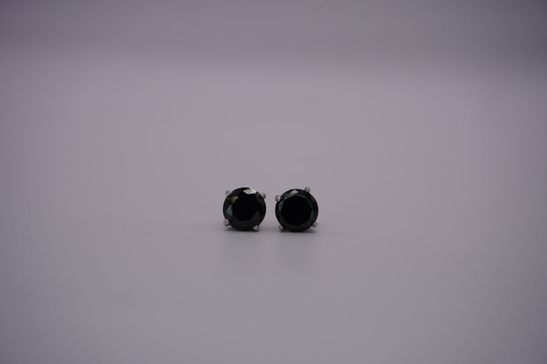 STERLING SILVER BLACK ONYX STUD