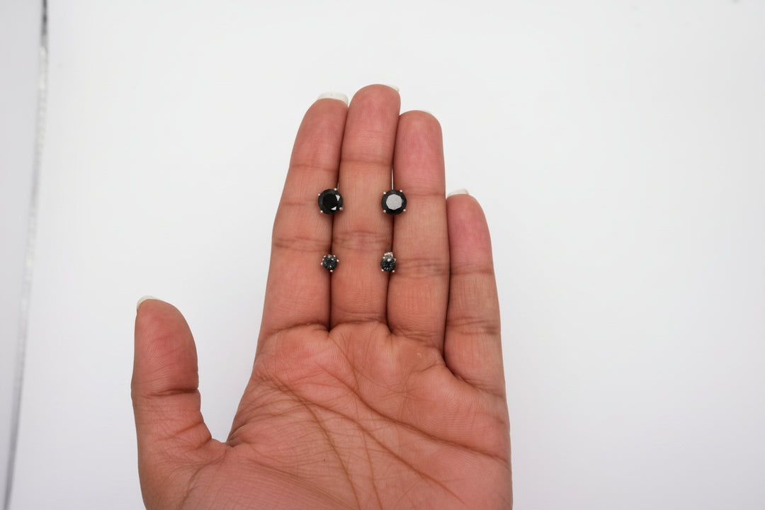 STERLING SILVER BLACK ONYX STUD